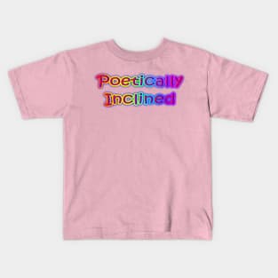 Poetically Inclined Neon Retro Rainbow Kids T-Shirt